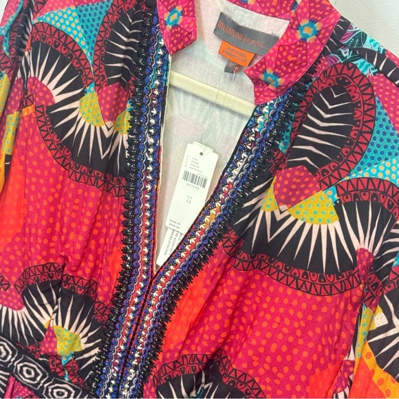 NWT $228 Anthropologie x Bhanuni by Jyoti BohoPatterned Maxi Dress Slits Size 14 - Picture 6 of 15